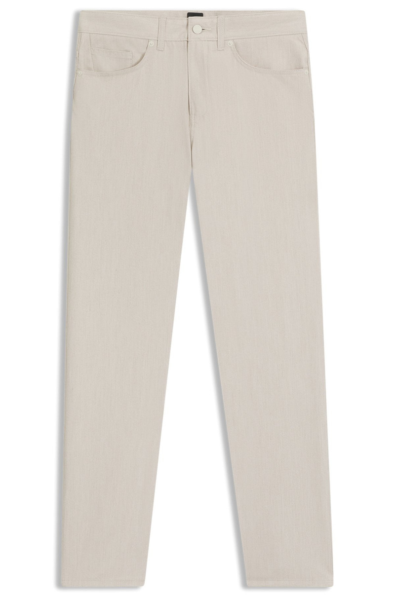 DELAWARE SLIM-FIT TROUSERS IN WRINKLE-RESISTANT DOBBY 1