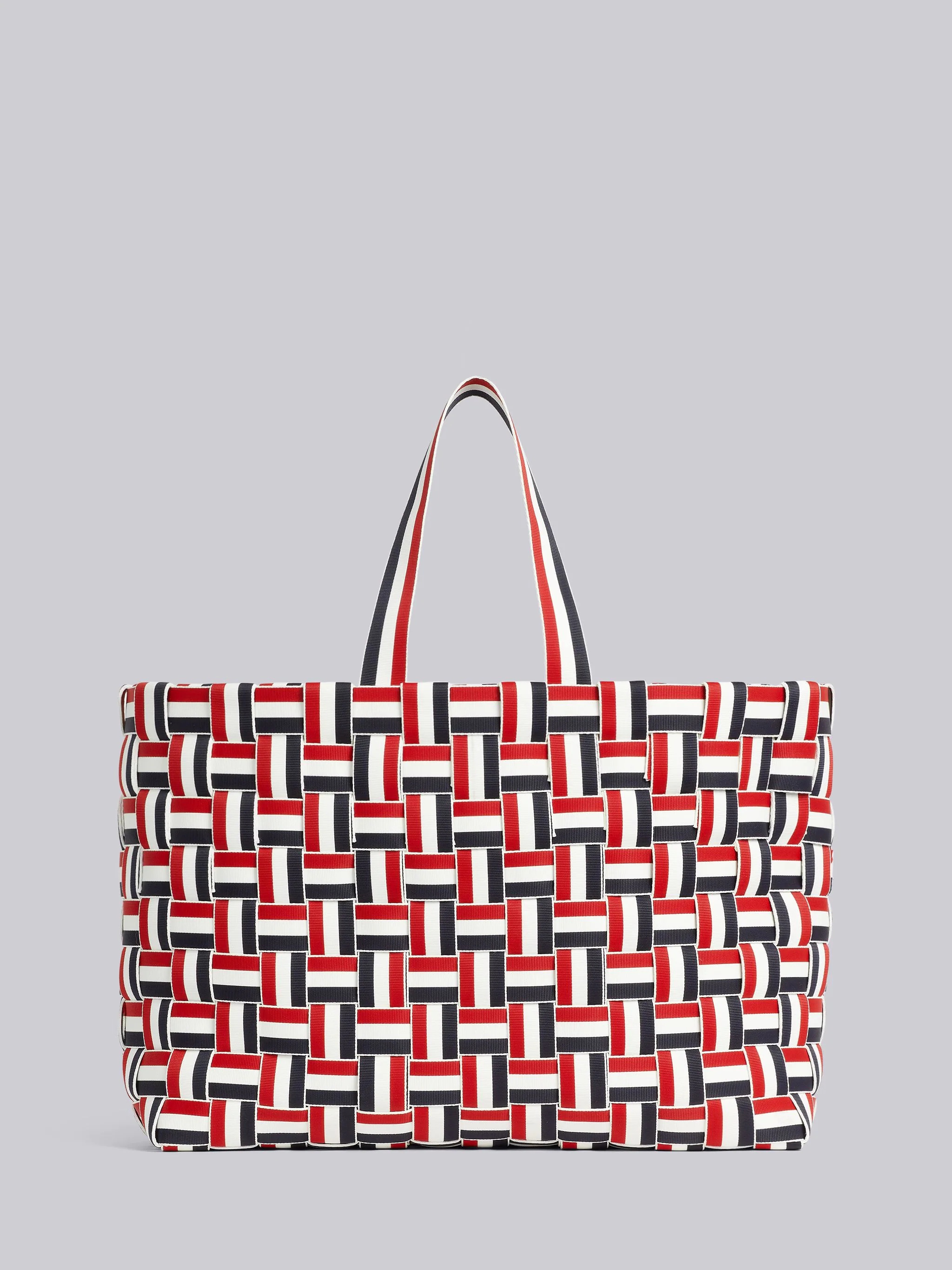 Multicolor Braided Webbing Twill Edge Tote - 1