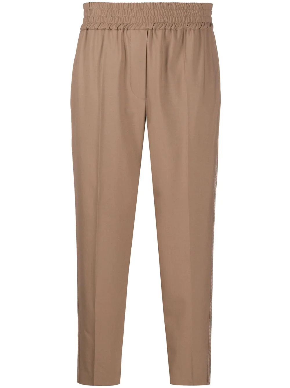 cropped straight-leg trousers - 1