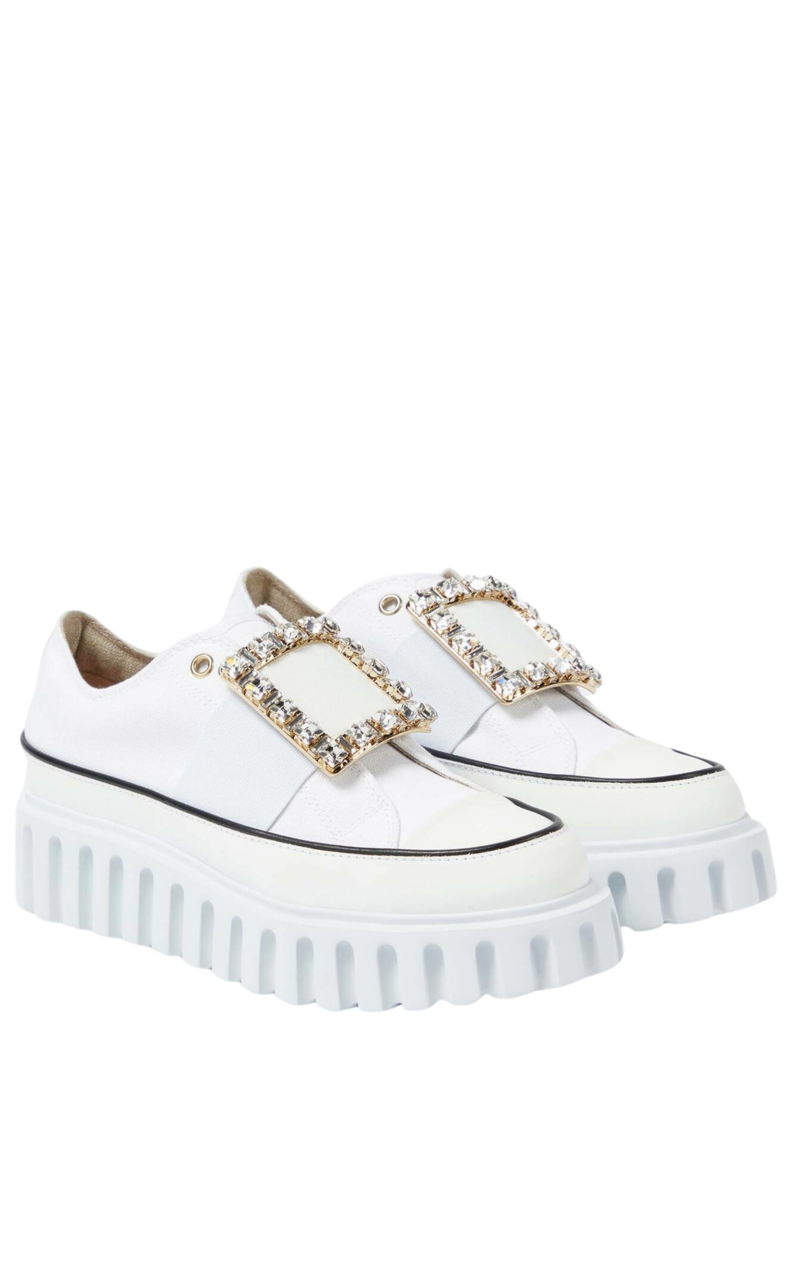 Viv' Go-Thick Embellished Buckle Slip-On Sneakers - 3