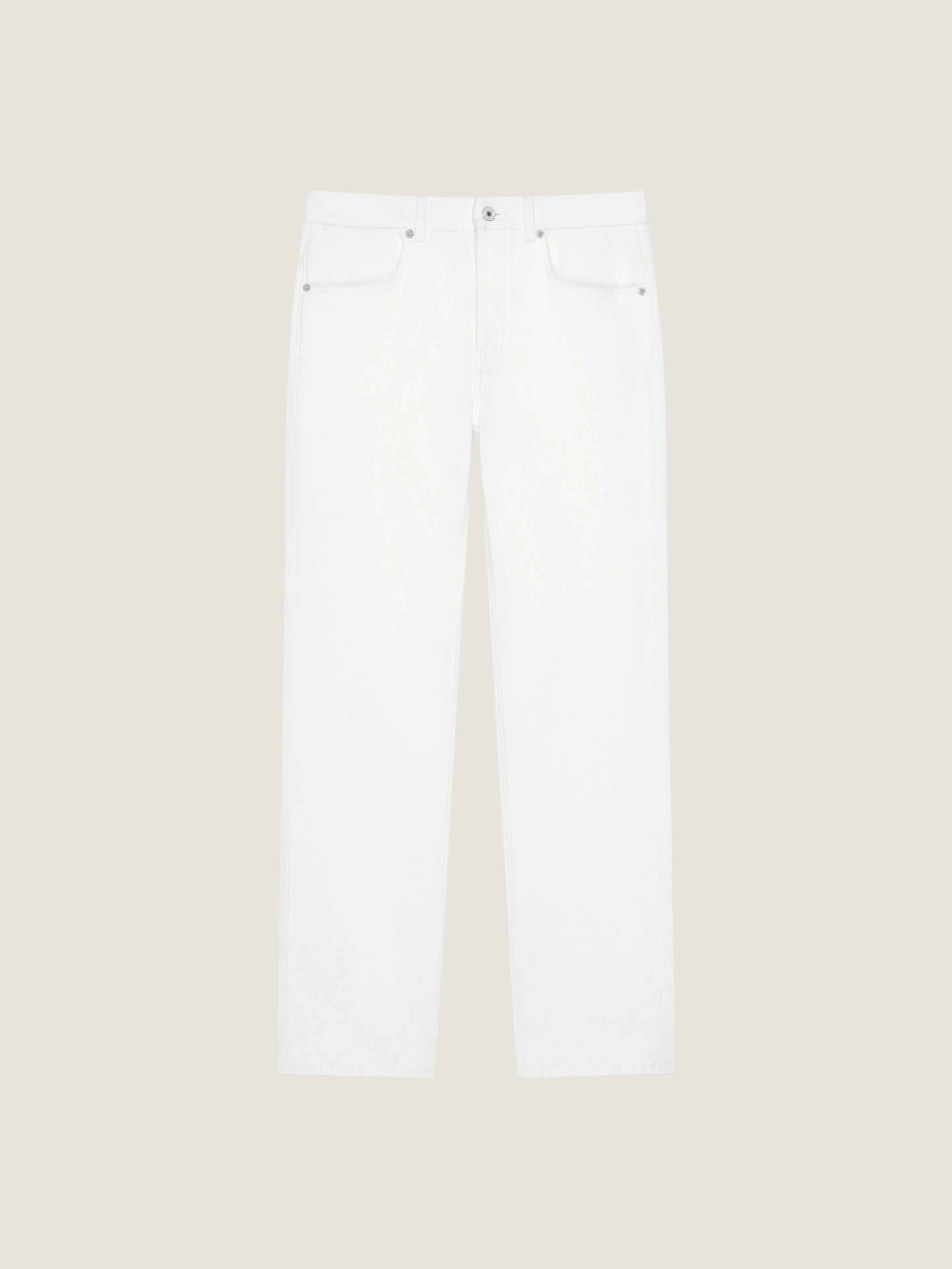 STRAIGHT FIT WHITE JEANS - 1