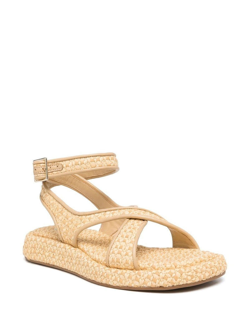 GIABORGHINI raffia ankle-strap sandals outlook
