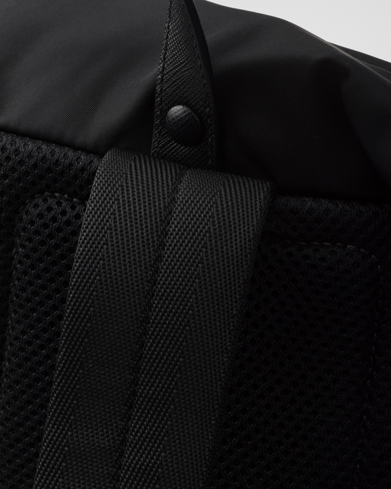 Re-Nylon and Saffiano leather backpack 6