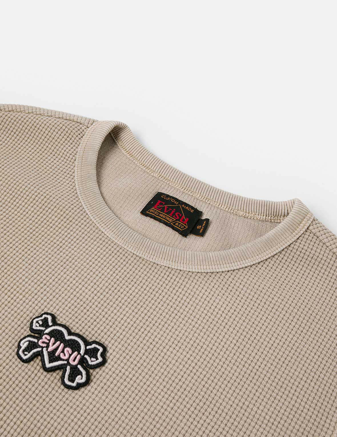 Heart-shaped Skull EVISU Patch Embroidery Fashion Fit Long-sleeve Top - 6