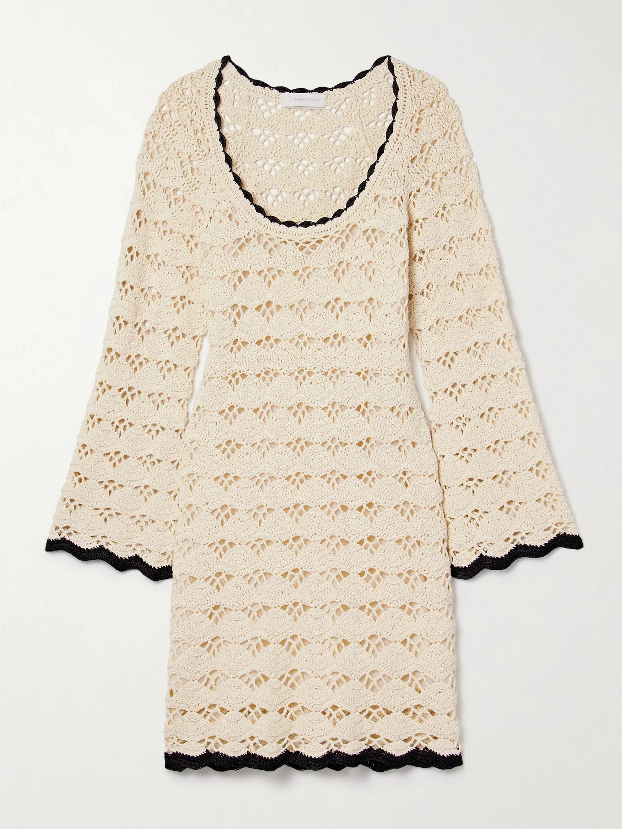 Rhiannon Crocheted Cotton Mini Dress - 1