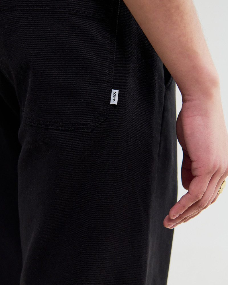 Hyde - Black Organic Cotton Twill Straight Fit Trousers 4