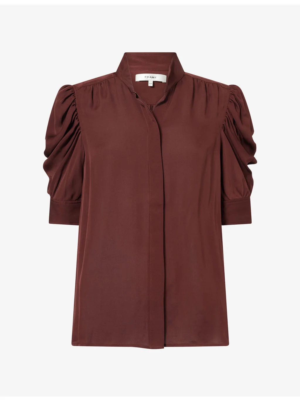 The Gillian Puff-Sleeve Silk Top - 1