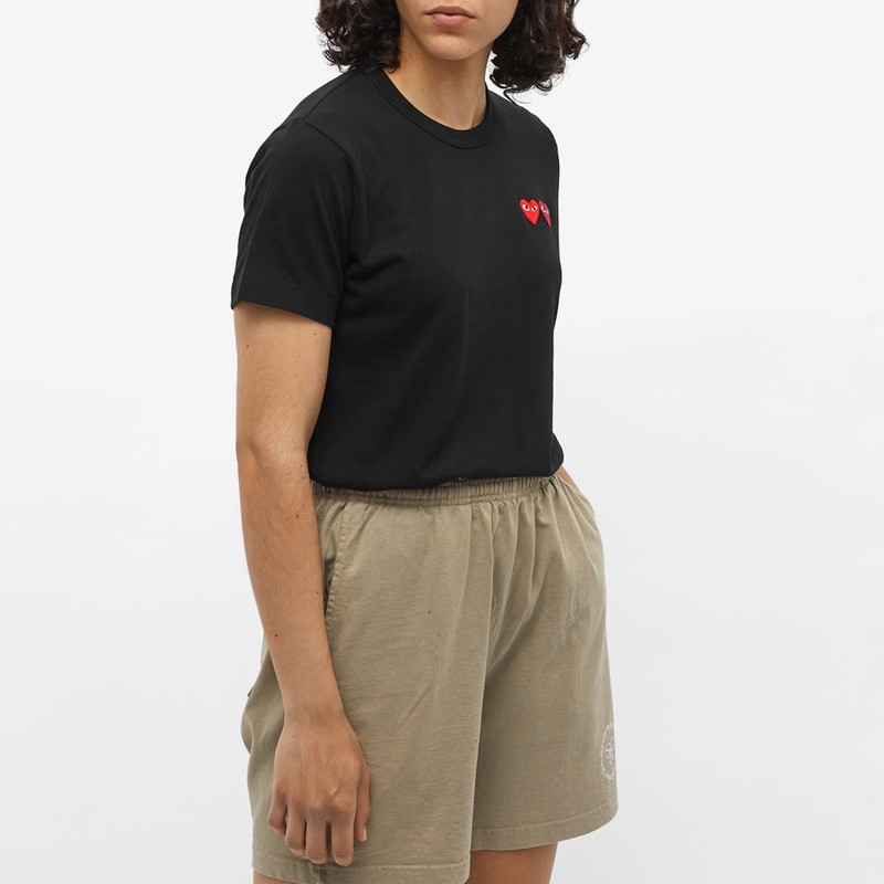 Comme des Garçons PLAY Comme des Garcons Play Women's Double Heart Logo T-Shirt outlook
