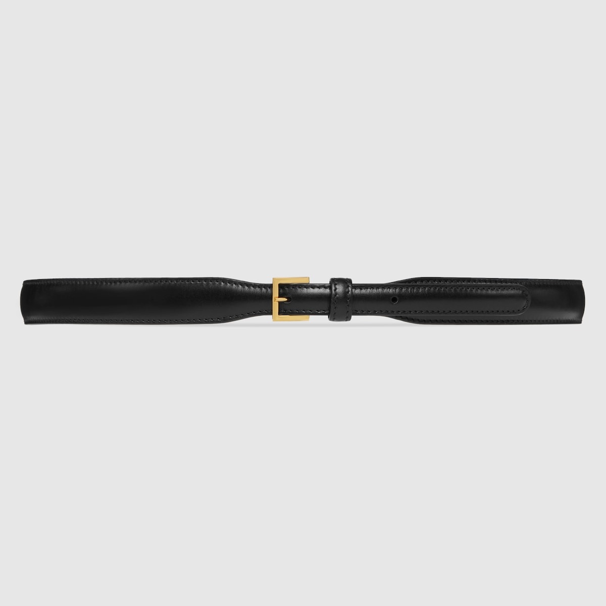 Leather thin belt with Horsebit - 3