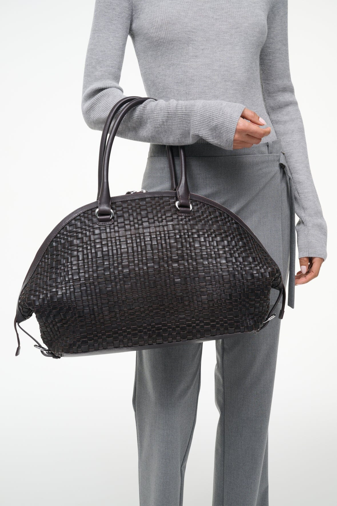 STAUD HESTER SATCHEL ESPRESSO WOVEN - 6