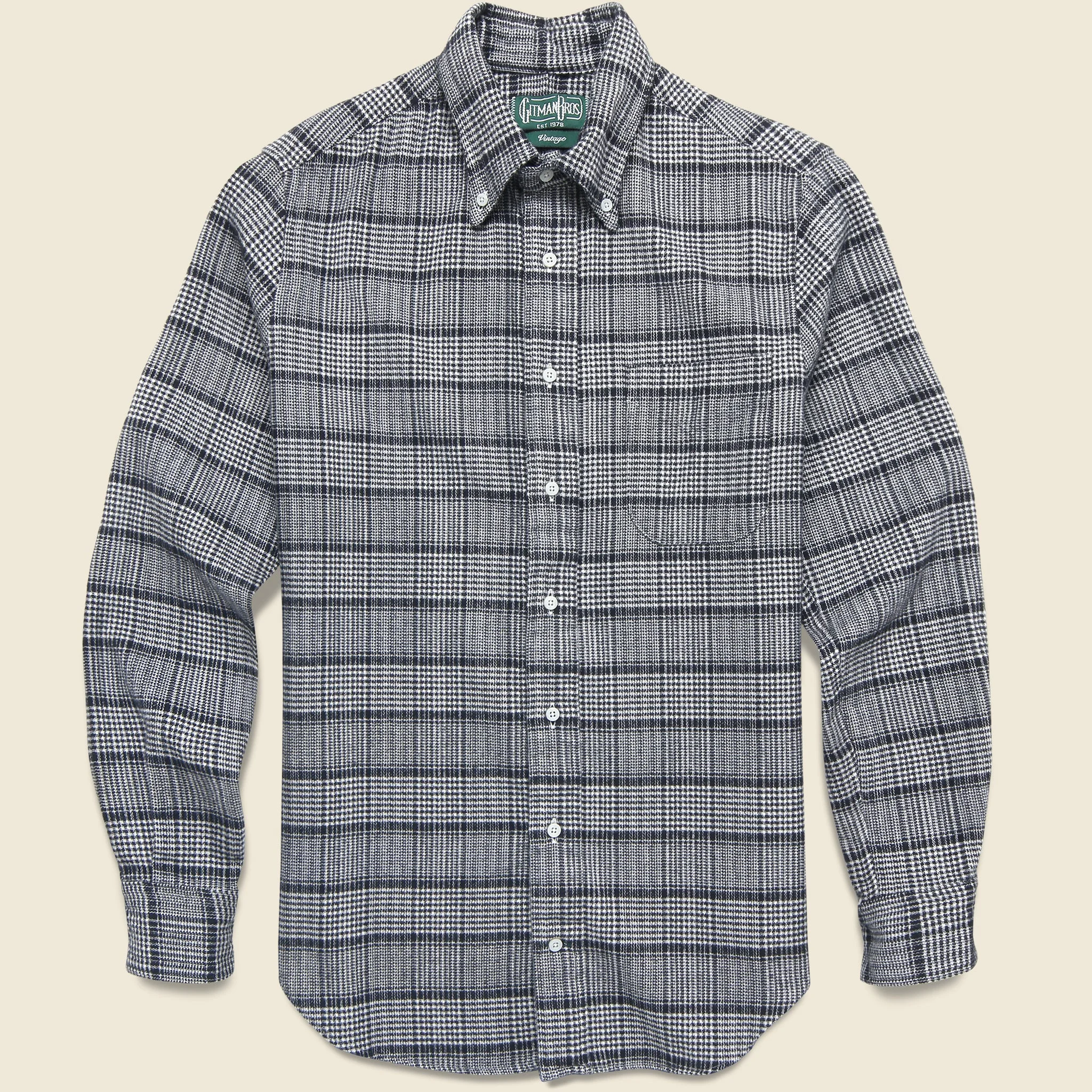 Heavy Pique Flannel - Black - 1