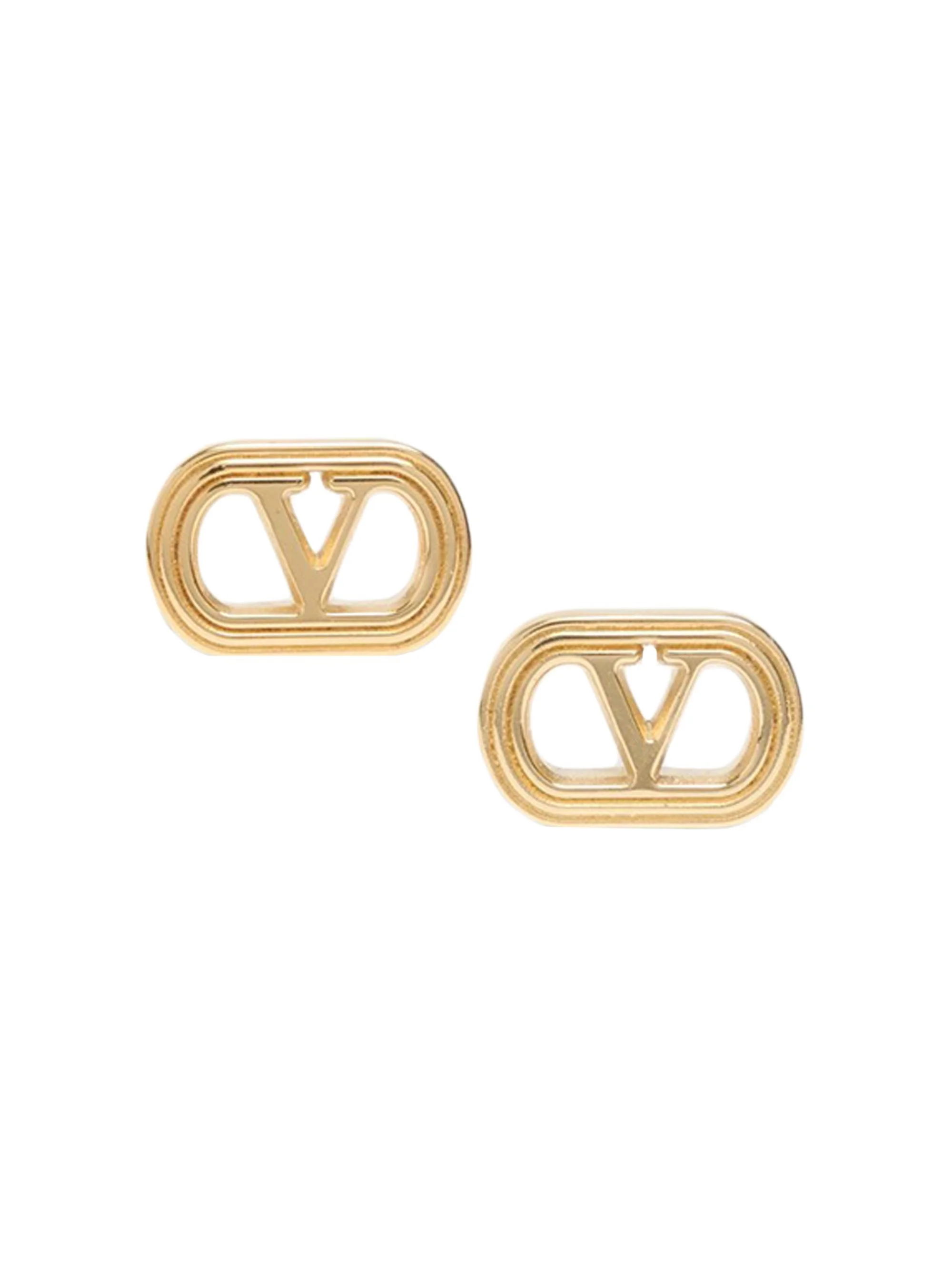 Women's Ovalette Metal Earrings - Gold - 1