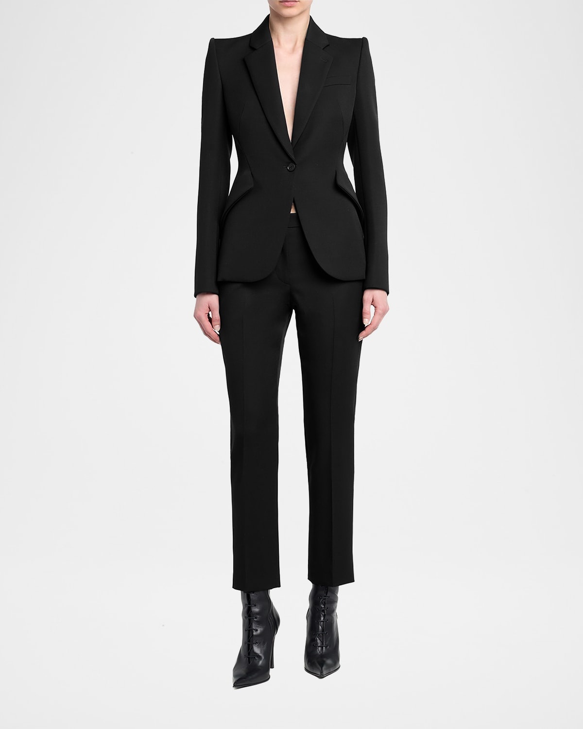 Cropped Cigarette Trousers - 2