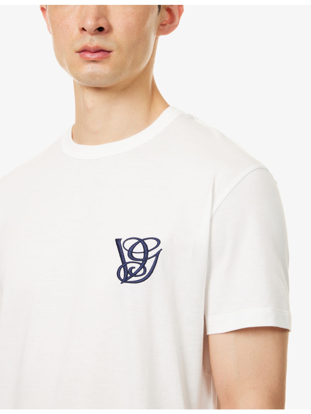 Brand-Embroidery Short-Sleeves Cotton-Jersey T-Shirt - 5