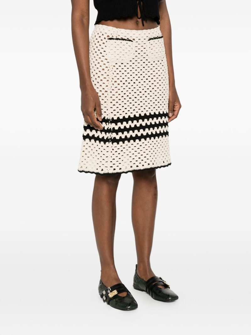 knitted-construction stripe-detail skirt 3