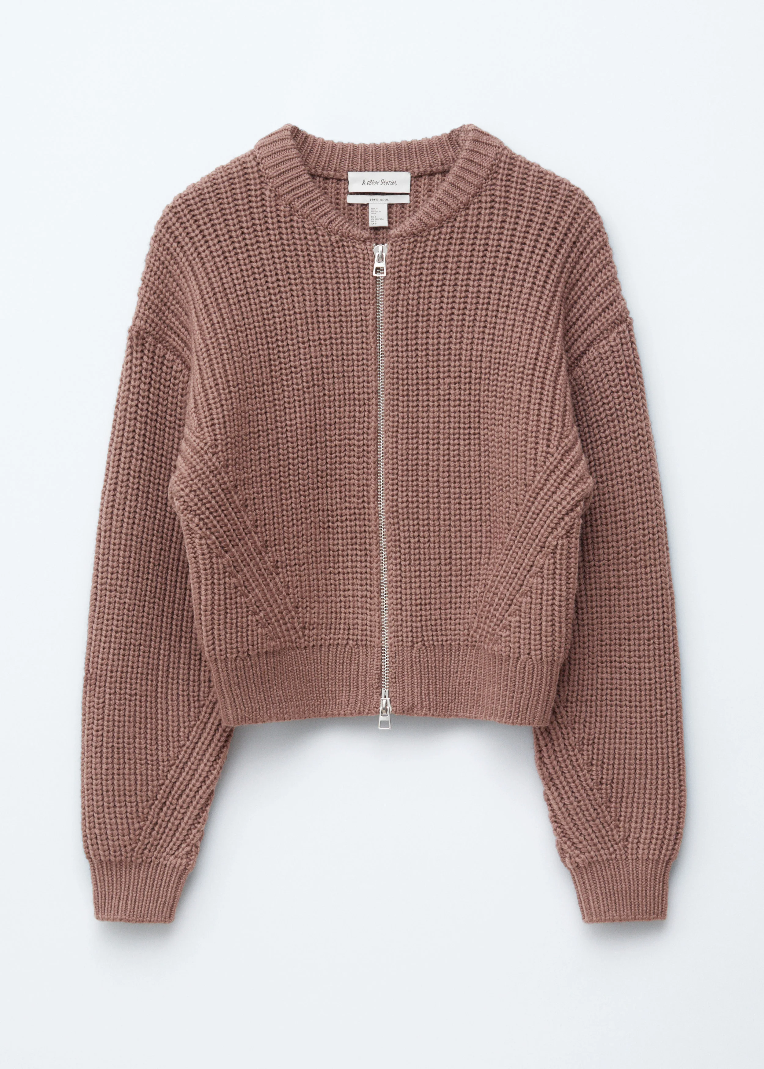 Knitted Wool Bomber Jacket - 1