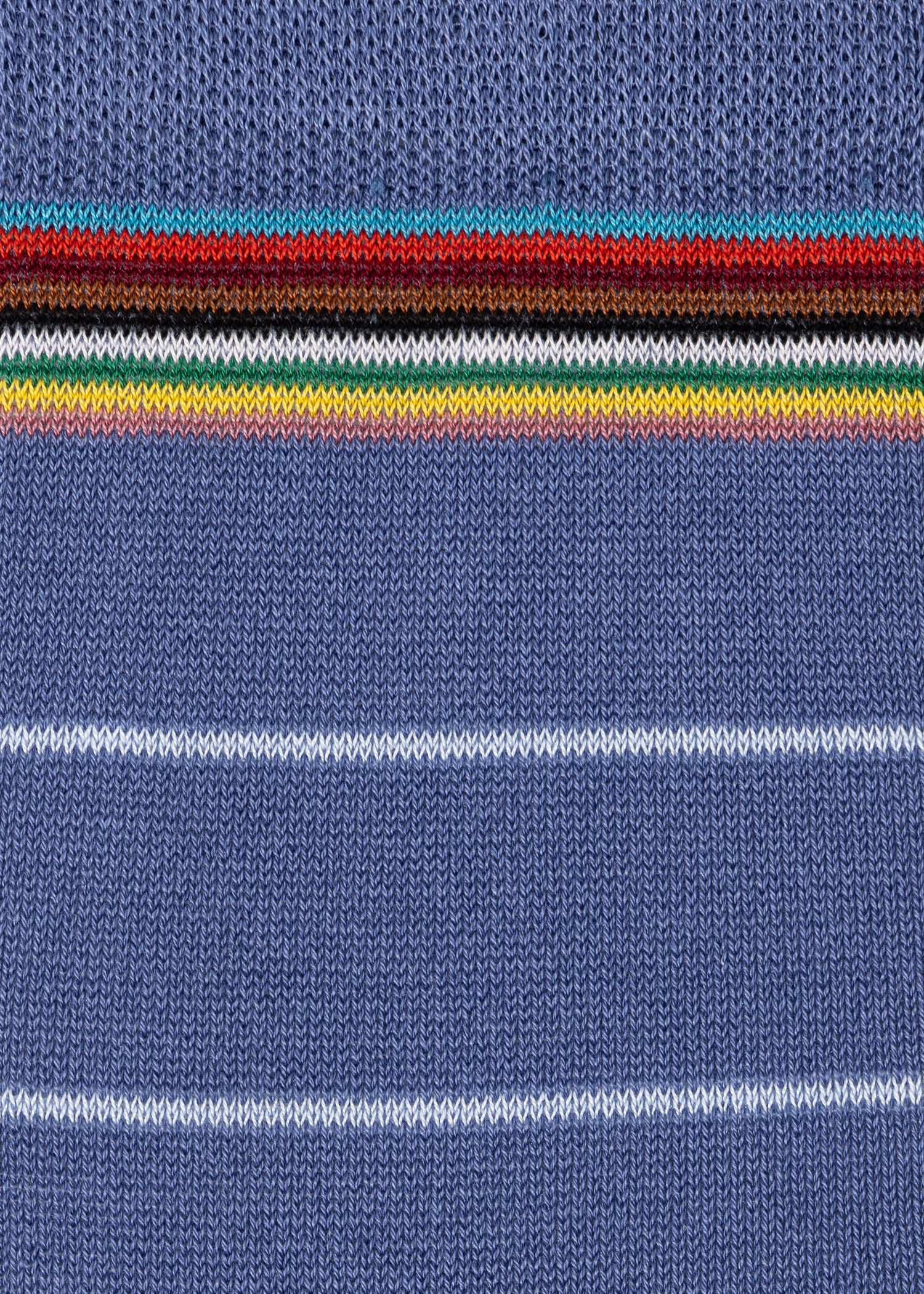 Blue Cotton-Blend Pinstripe Socks - 3