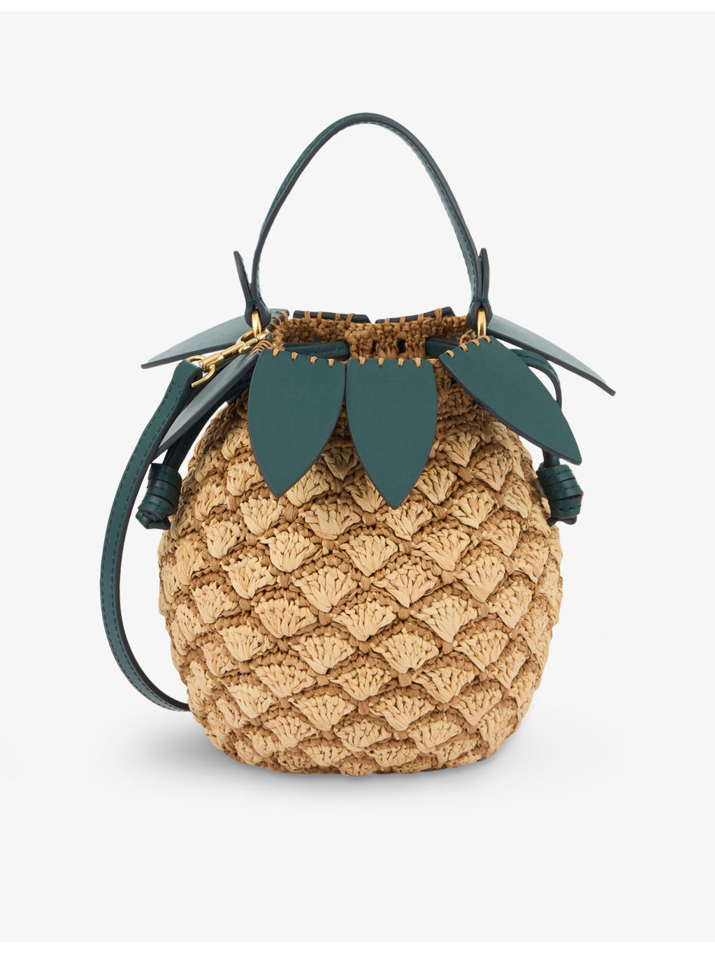 Pineapple Raffia Cross-Body Bag - 1