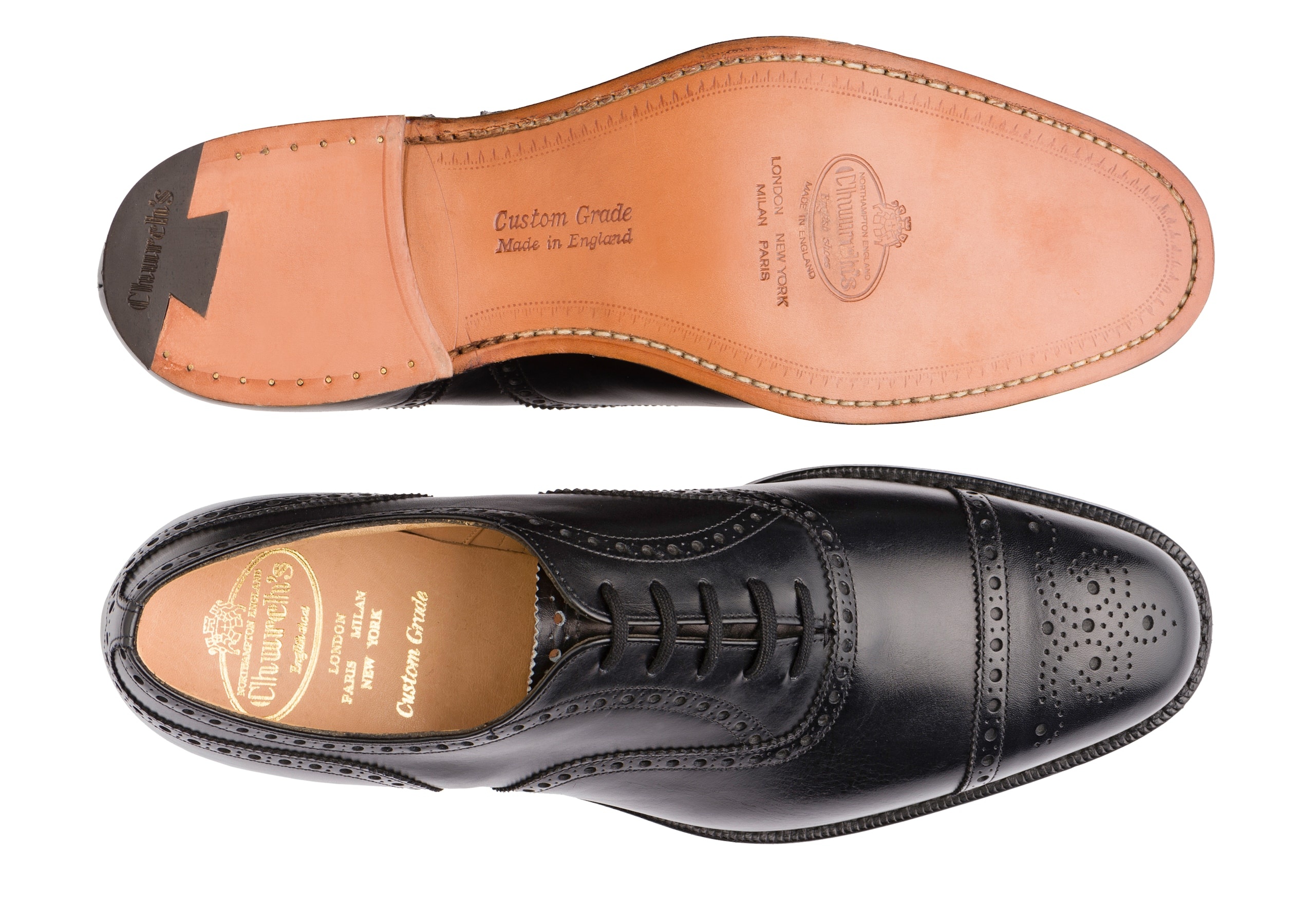 Church's Diplomat 173 Calf Leather Oxford Brogue Black | REVERSIBLE