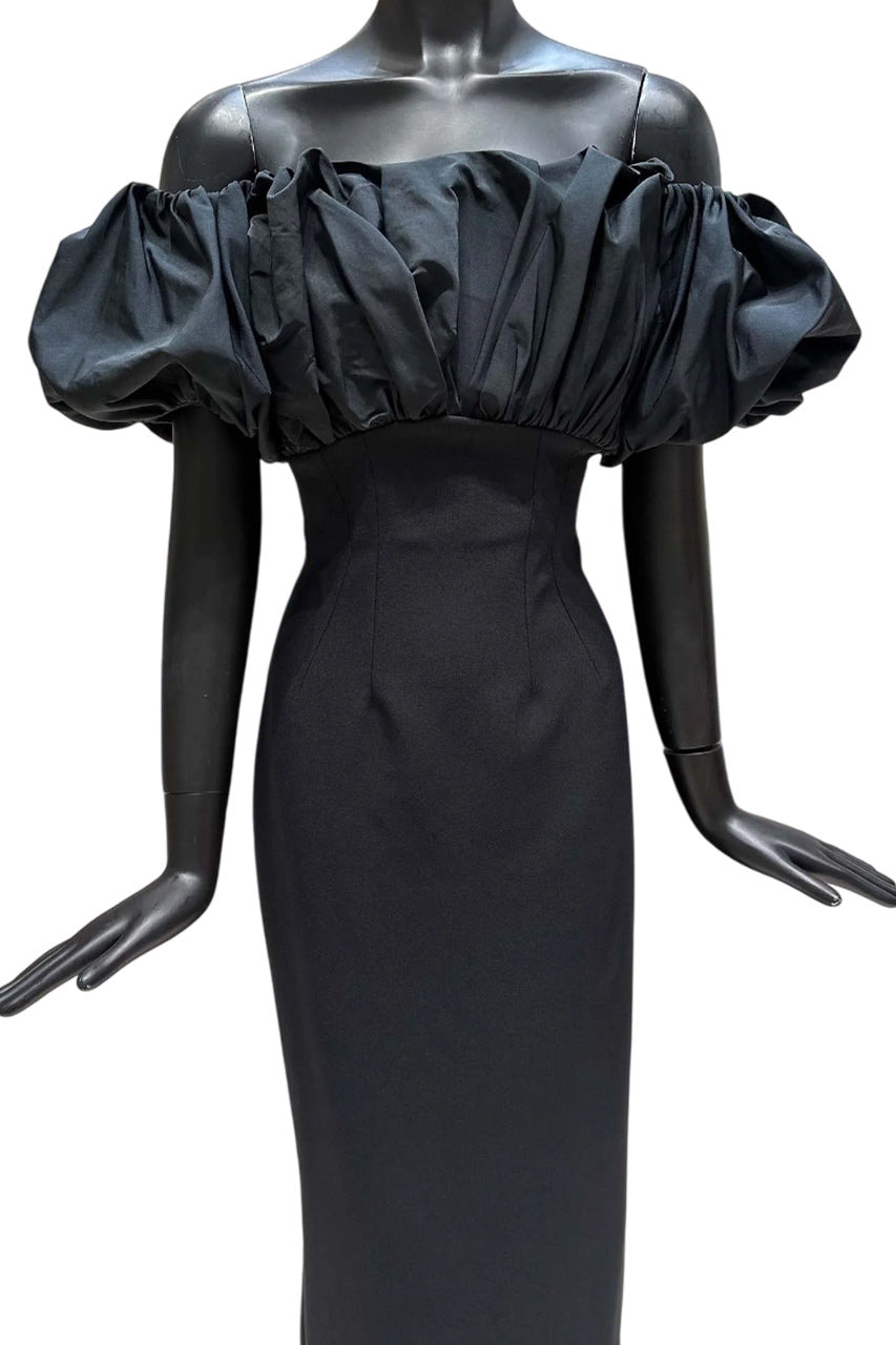 MILIA BLACK LONG DRESS - 2