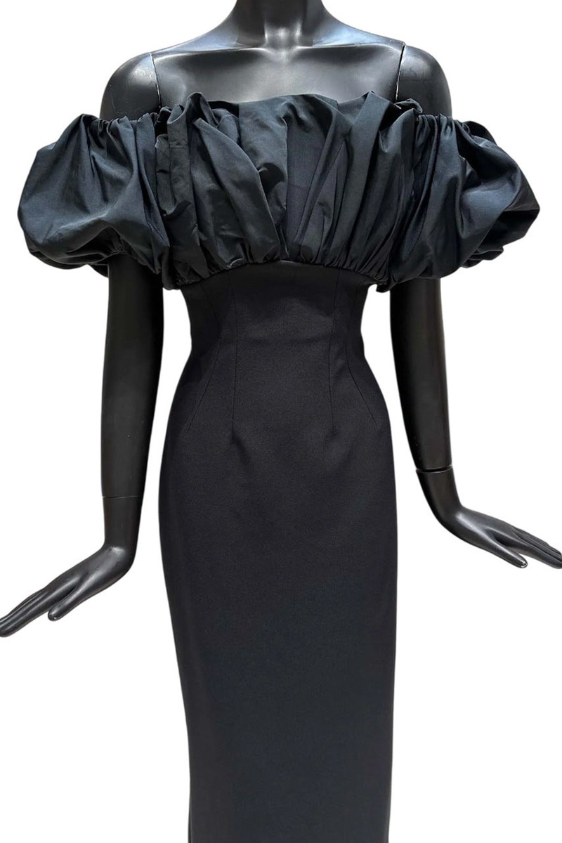 Safiyaa MILIA BLACK LONG DRESS outlook