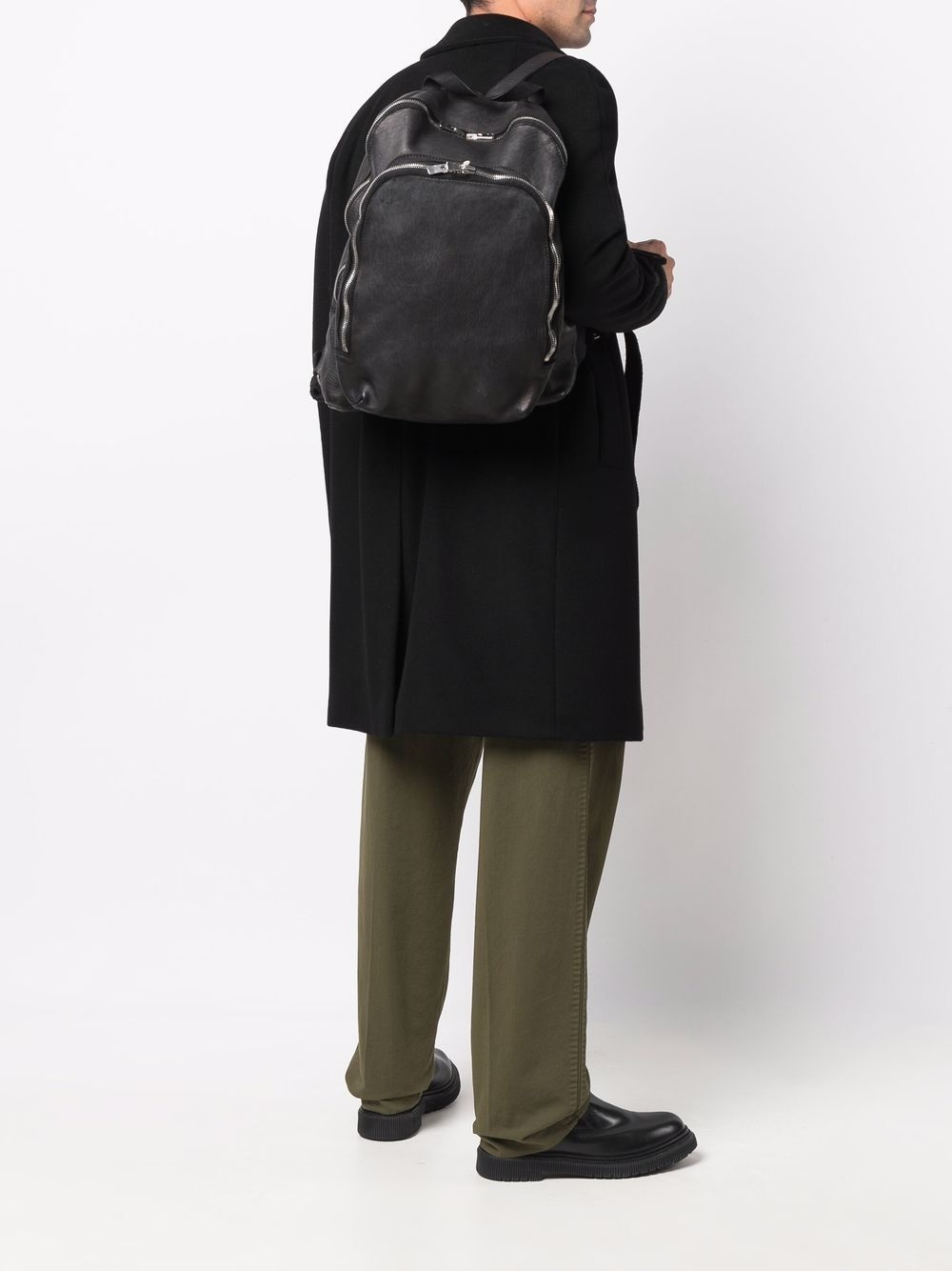 black leather backpack - 2