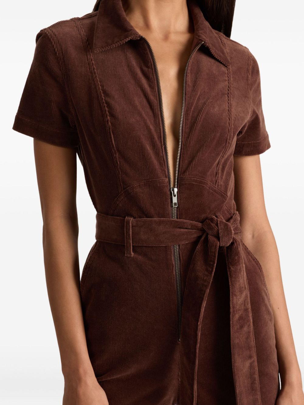 Gorgeous zip-front corduroy jumpsuit - 5