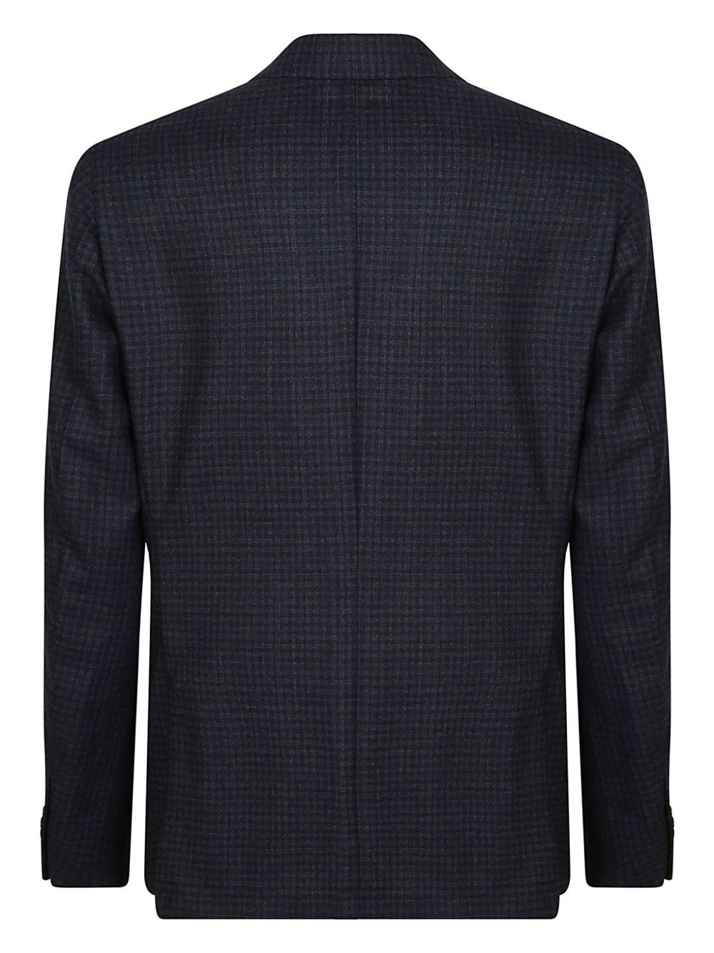 checked wool blazer - 2