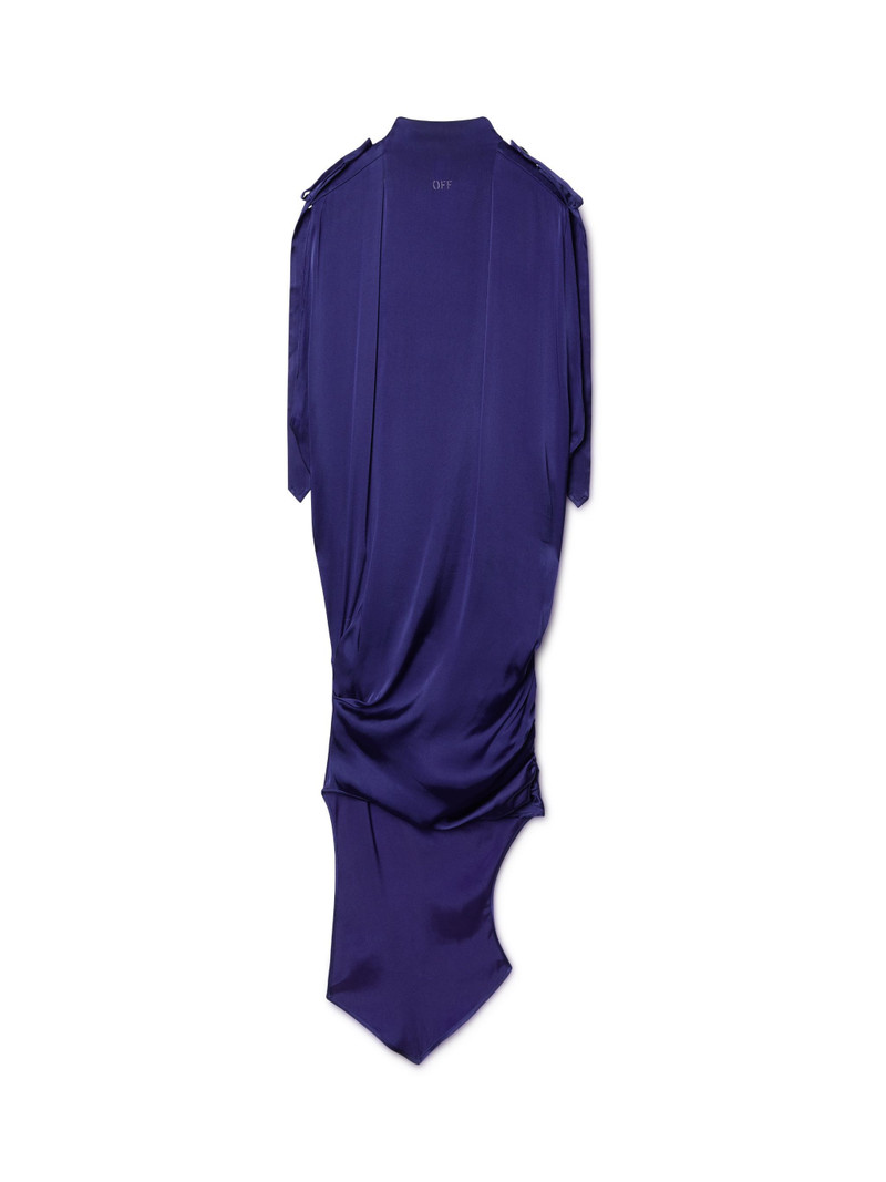 Blue Satin Key Dress 1