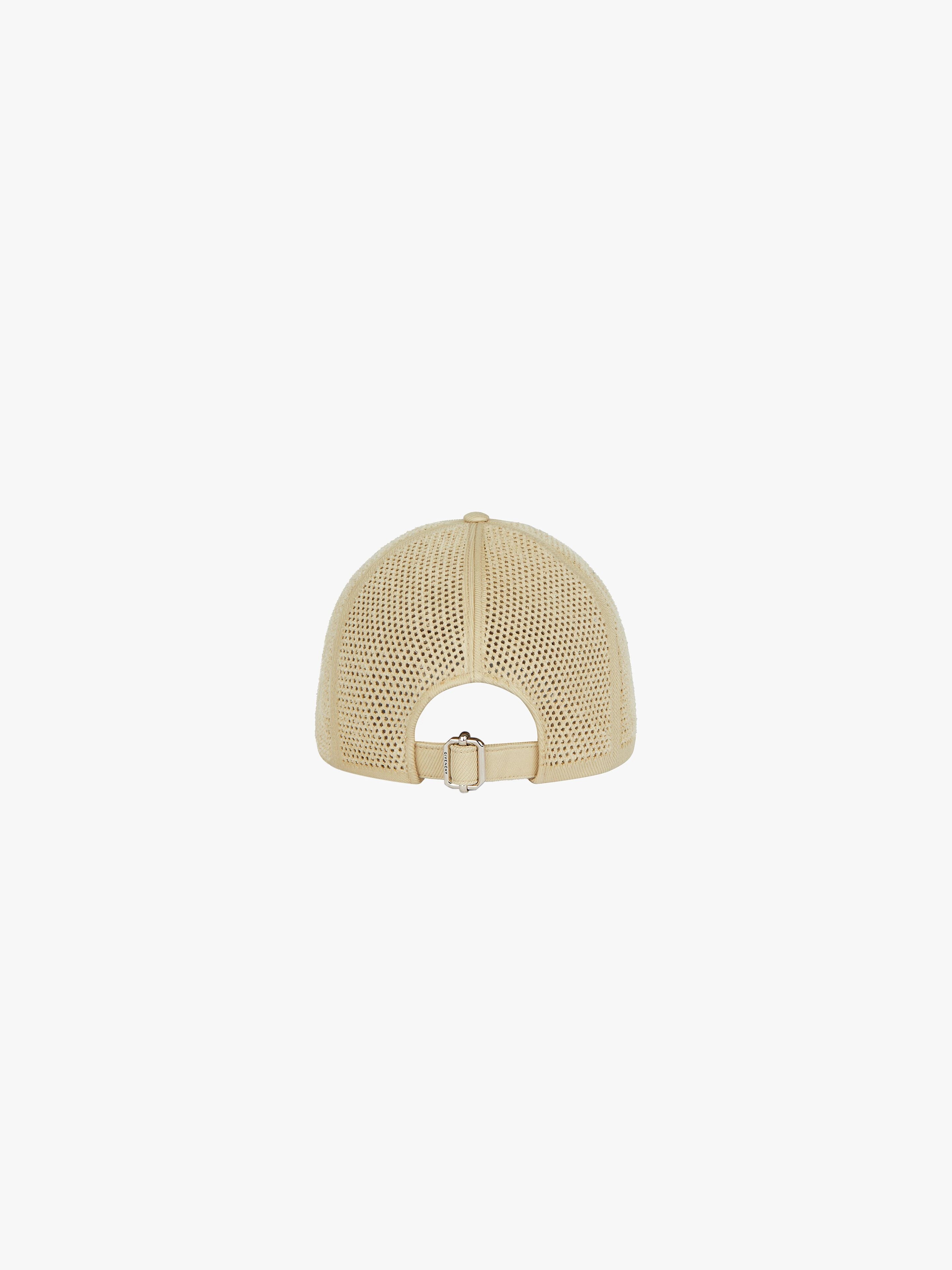 GIVENCHY CAP IN PERFORATED CANVAS AND LEATHER - 4