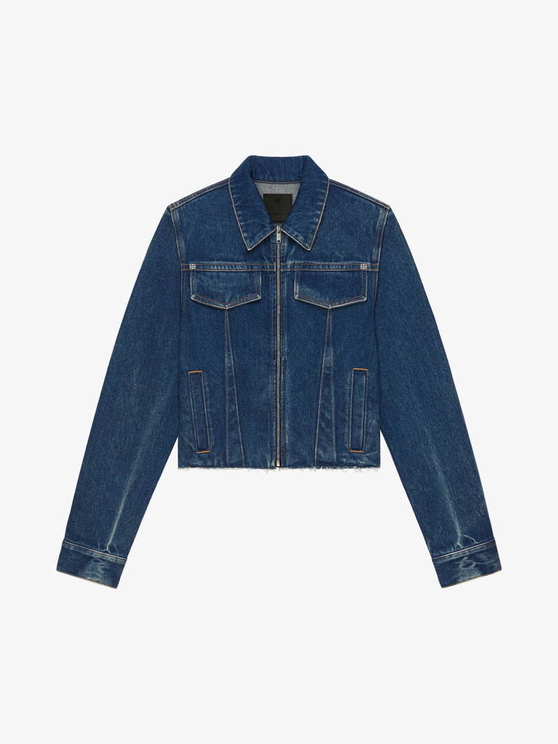SLIM FIT JACKET IN DENIM WITH DARTS 1