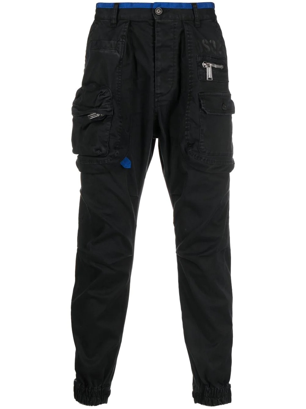 slim-cut cargo-pocket trousers - 1