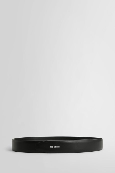 Raf simons black leather velcro belt - 1