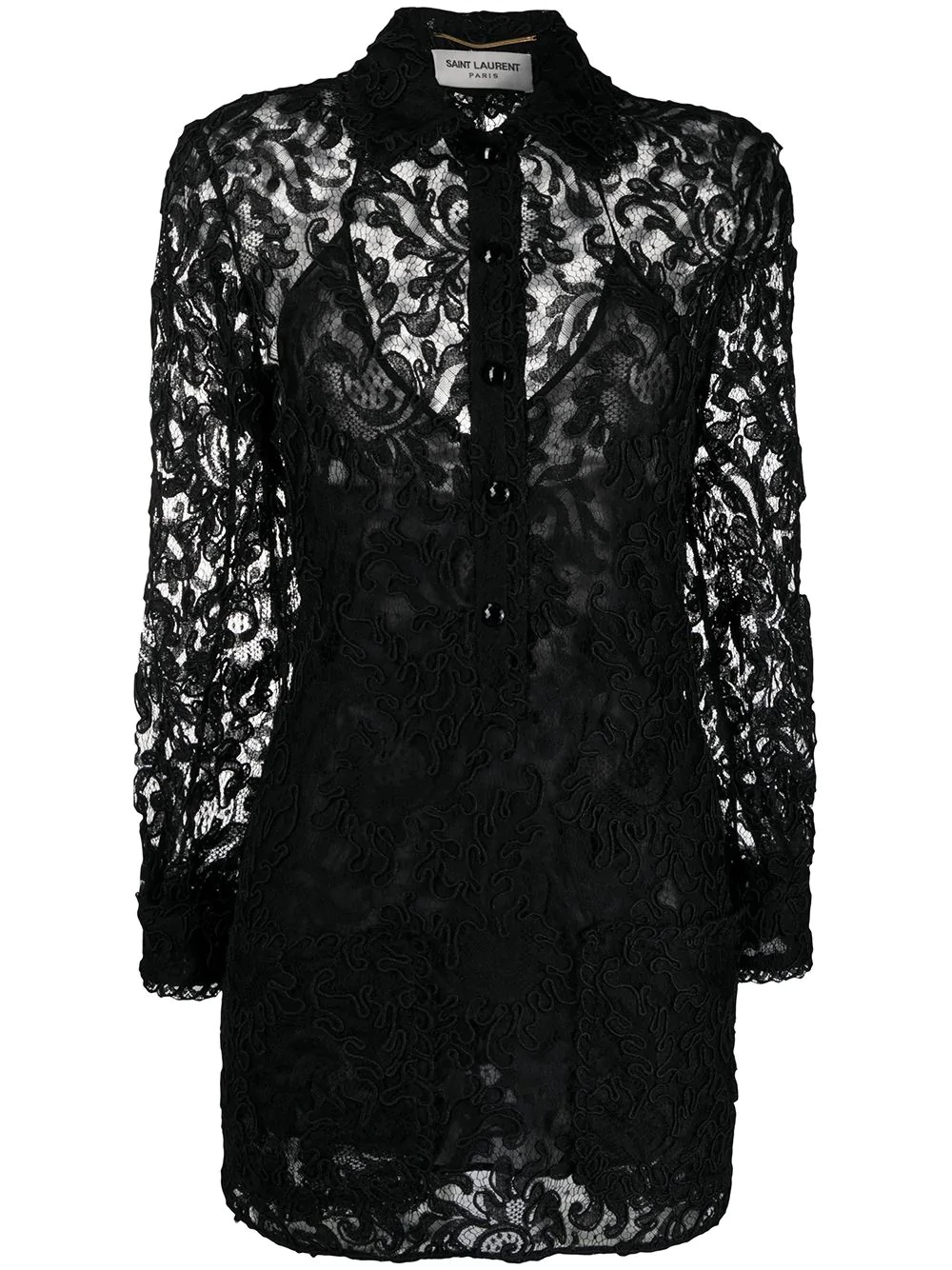 lace shirt dress - 1