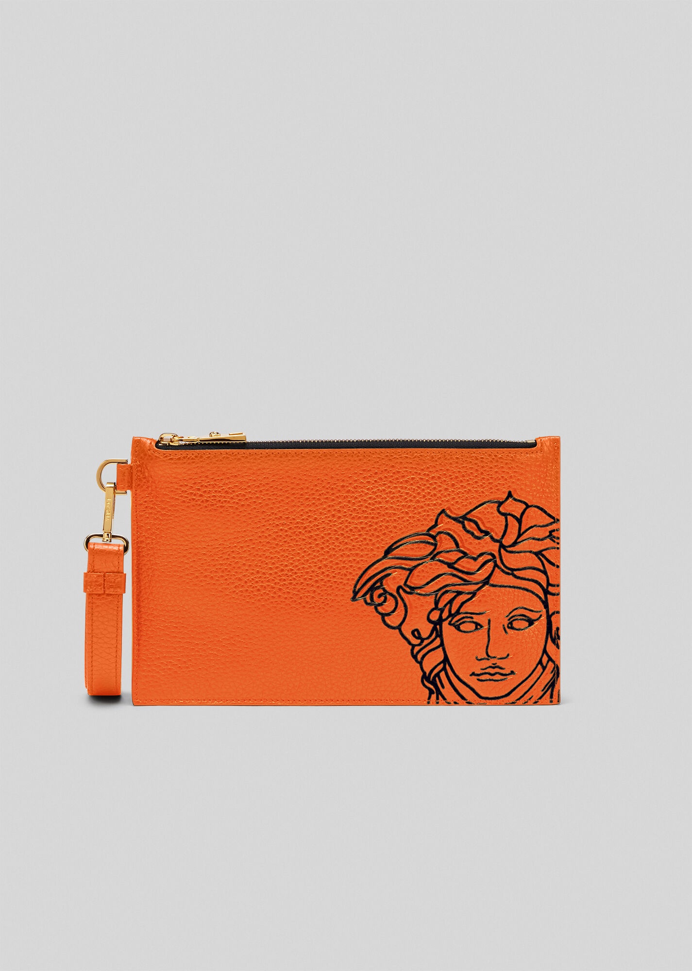 Pop Medusa Flat Leather Pouch - 1