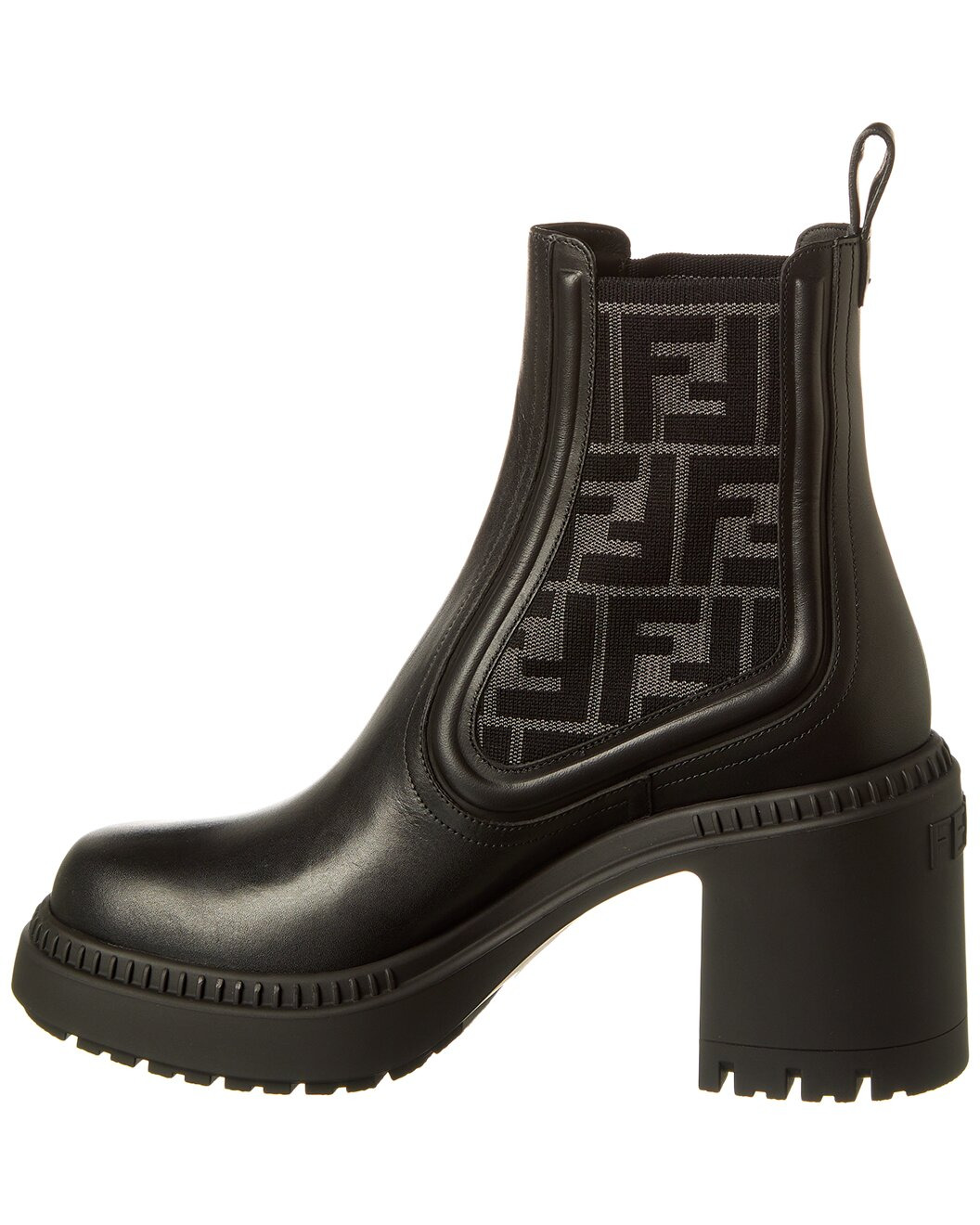 FENDI FF Logo Domino Leather Boot - 2