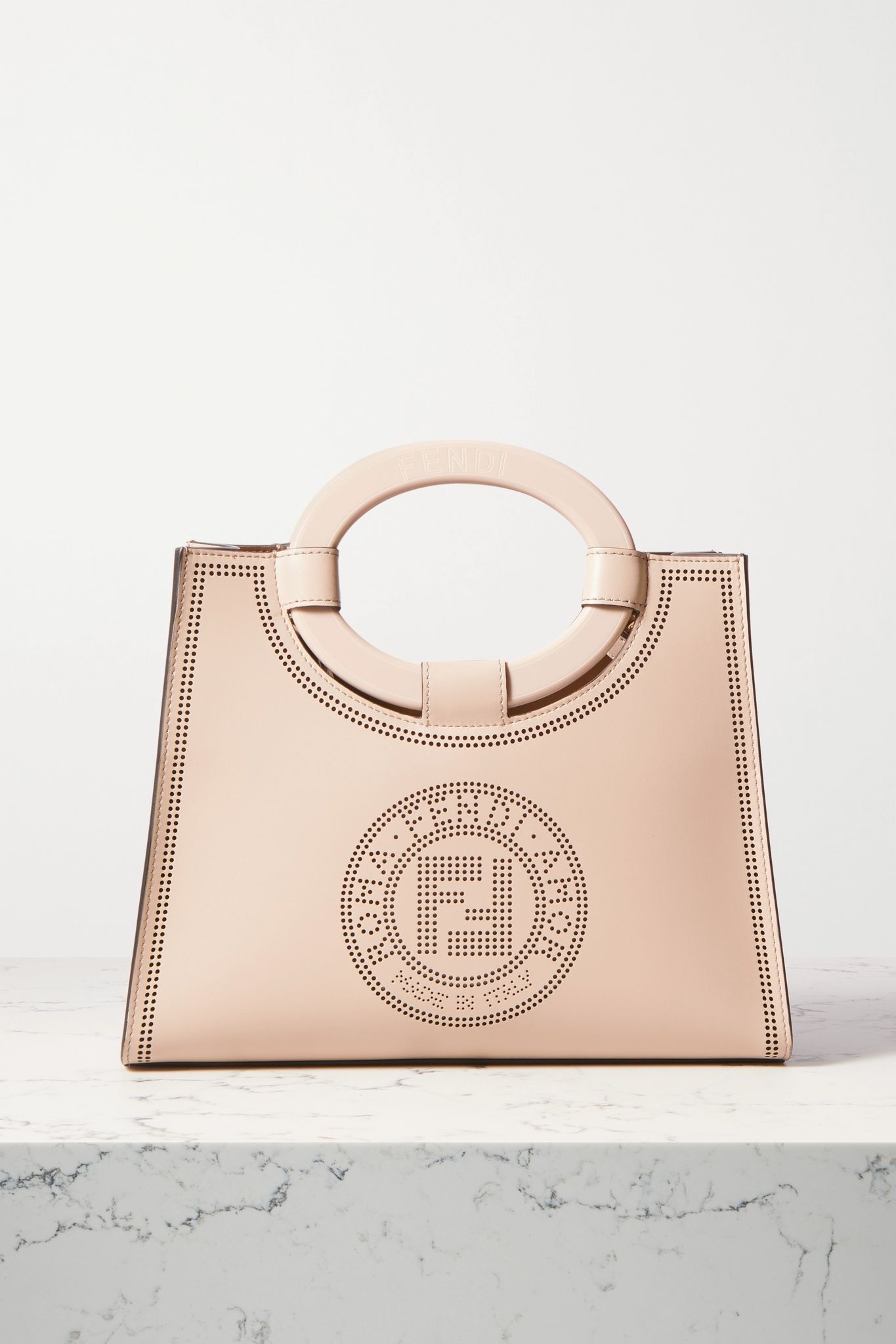 Runaway small perforated leather tote - 1