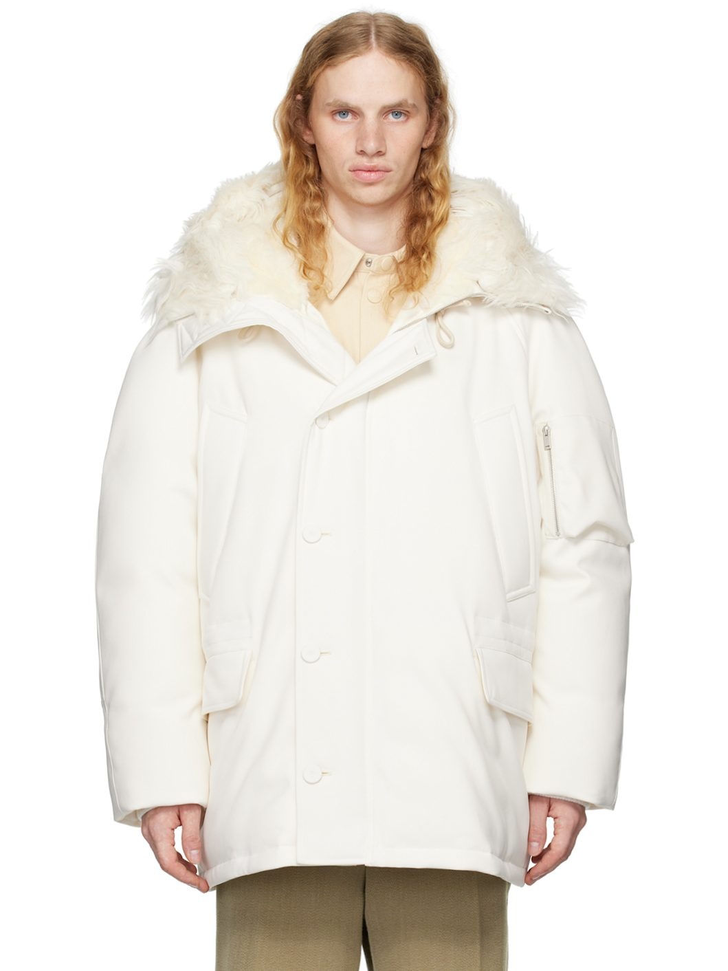 Off-White Water-Repellent Down Jacket - 1