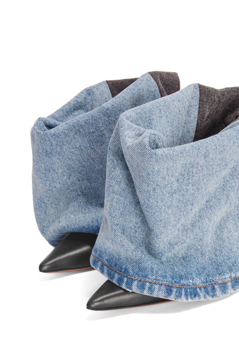 Ankle boot in denim and calfskin 4