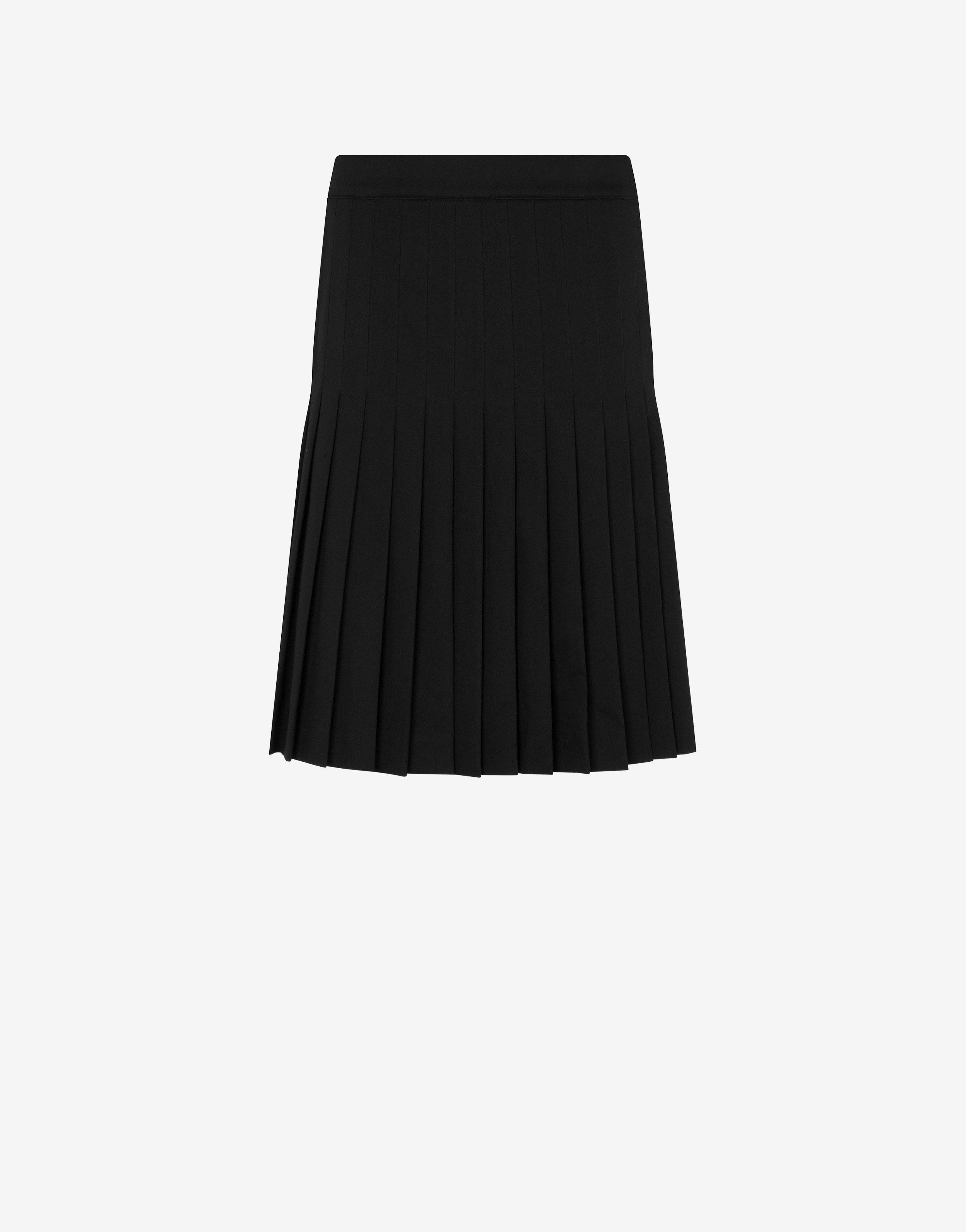 STRETCH GABARDINE PLEATED SKIRT - 1