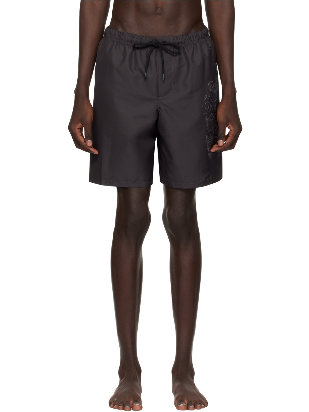 Black Cartouche Swim Shorts - 1