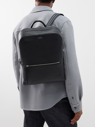 Smythson Ludlow grained-leather backpack outlook