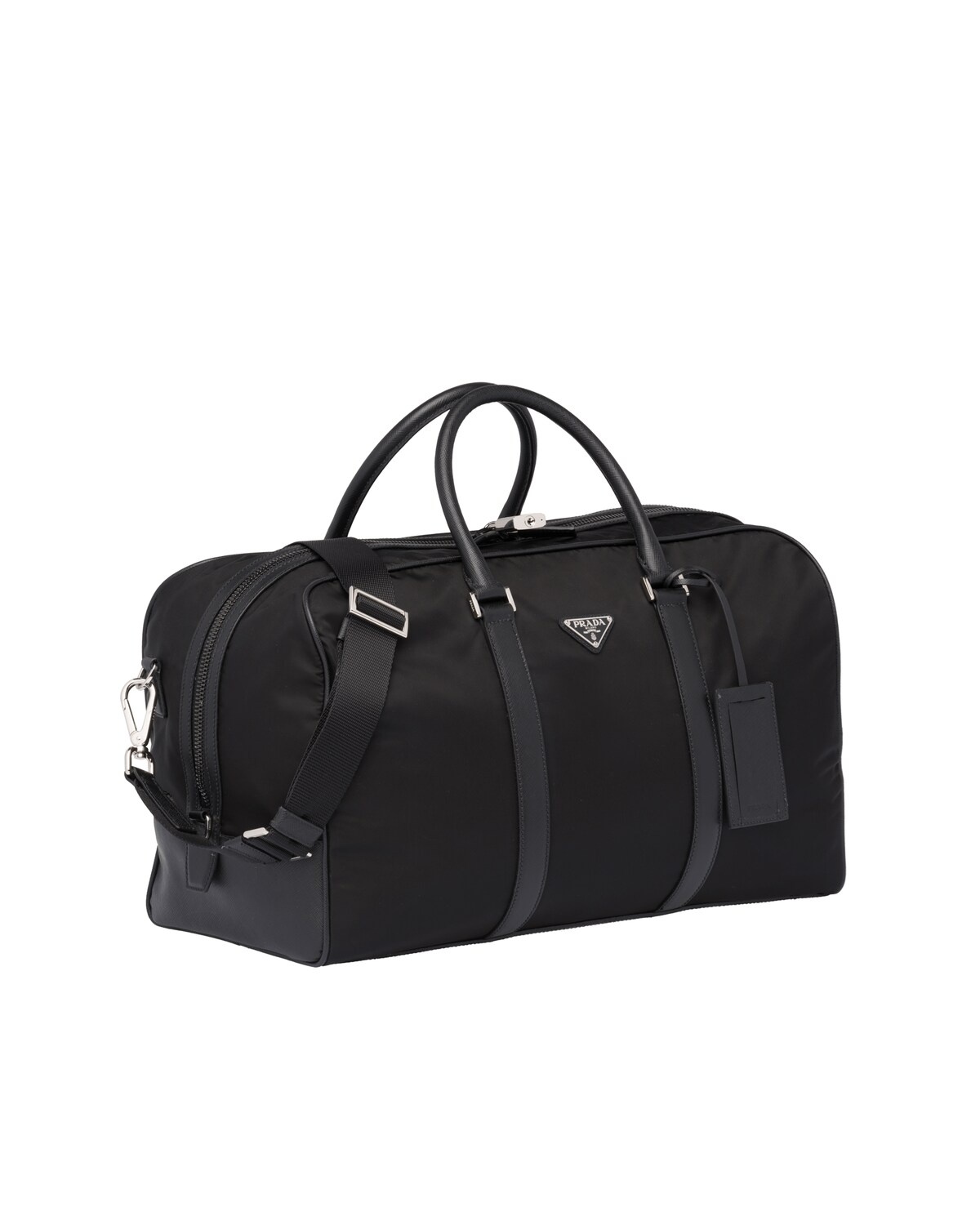 Re-Nylon and Saffiano leather duffle bag - 3