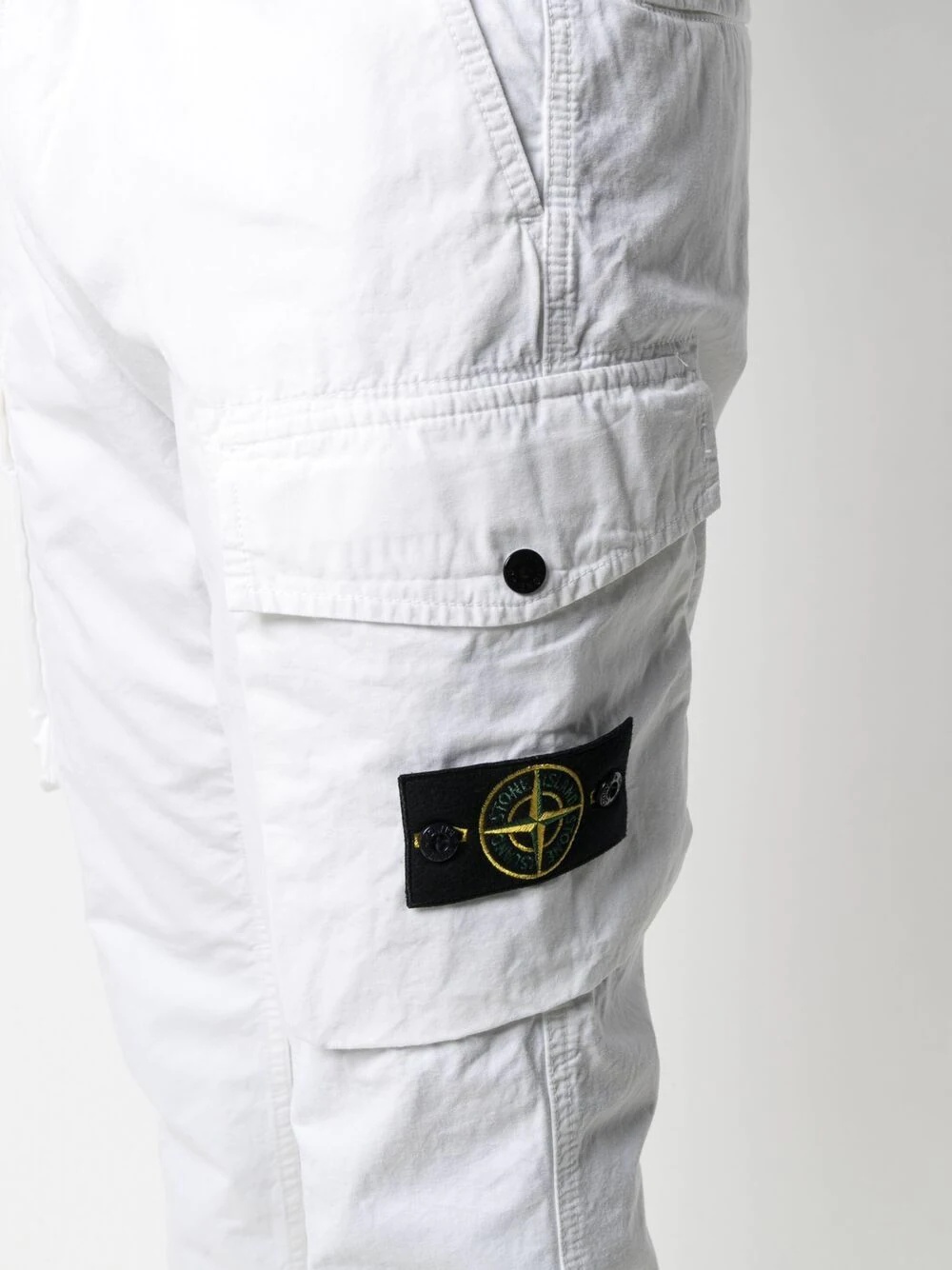 logo-patch cotton cargo trousers - 5