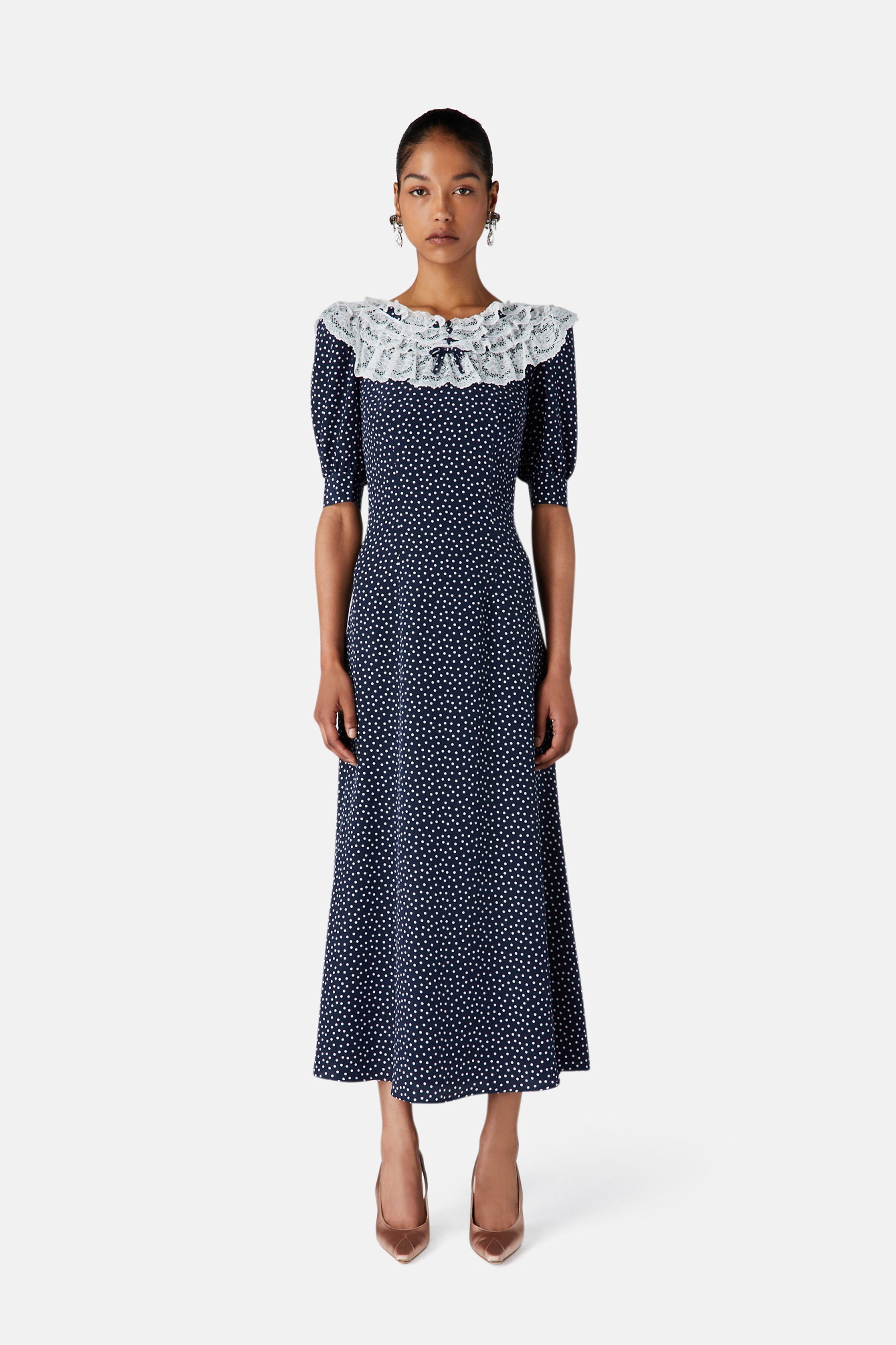 POLKA DOT DRESS WITH LACE - 3