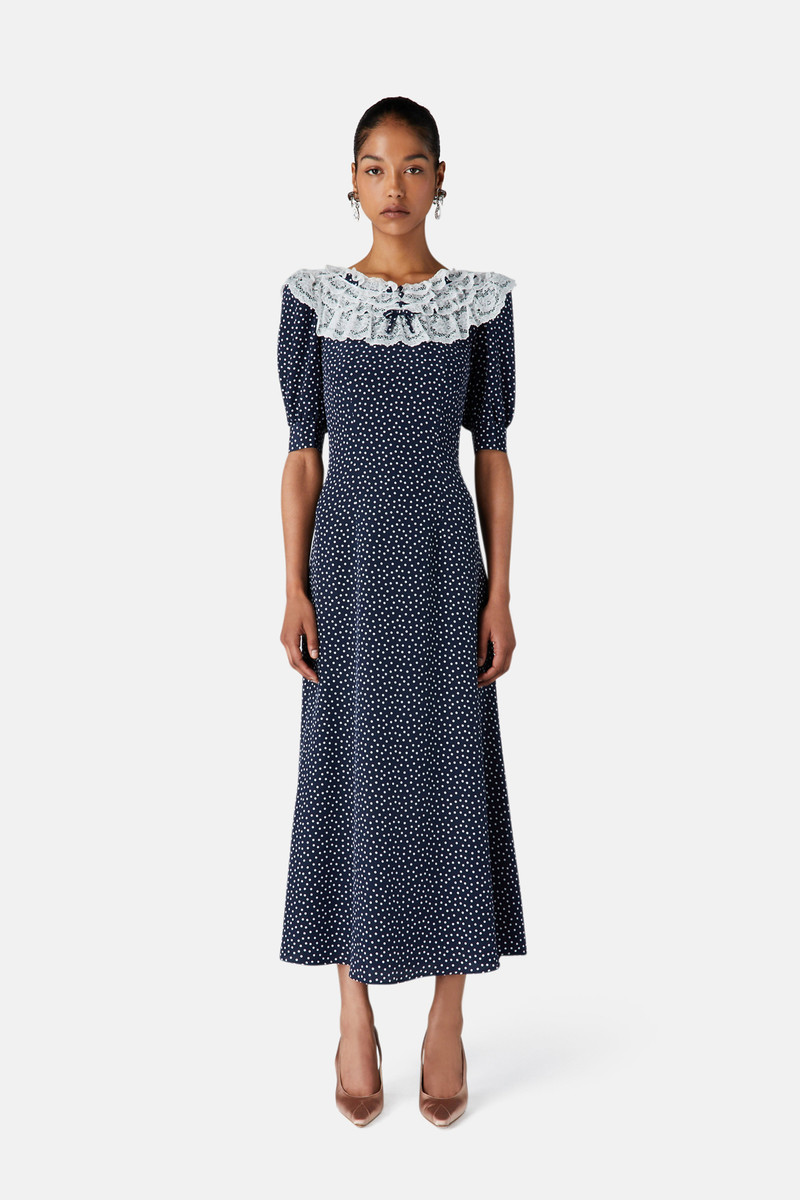 Alessandra Rich POLKA DOT DRESS WITH LACE outlook