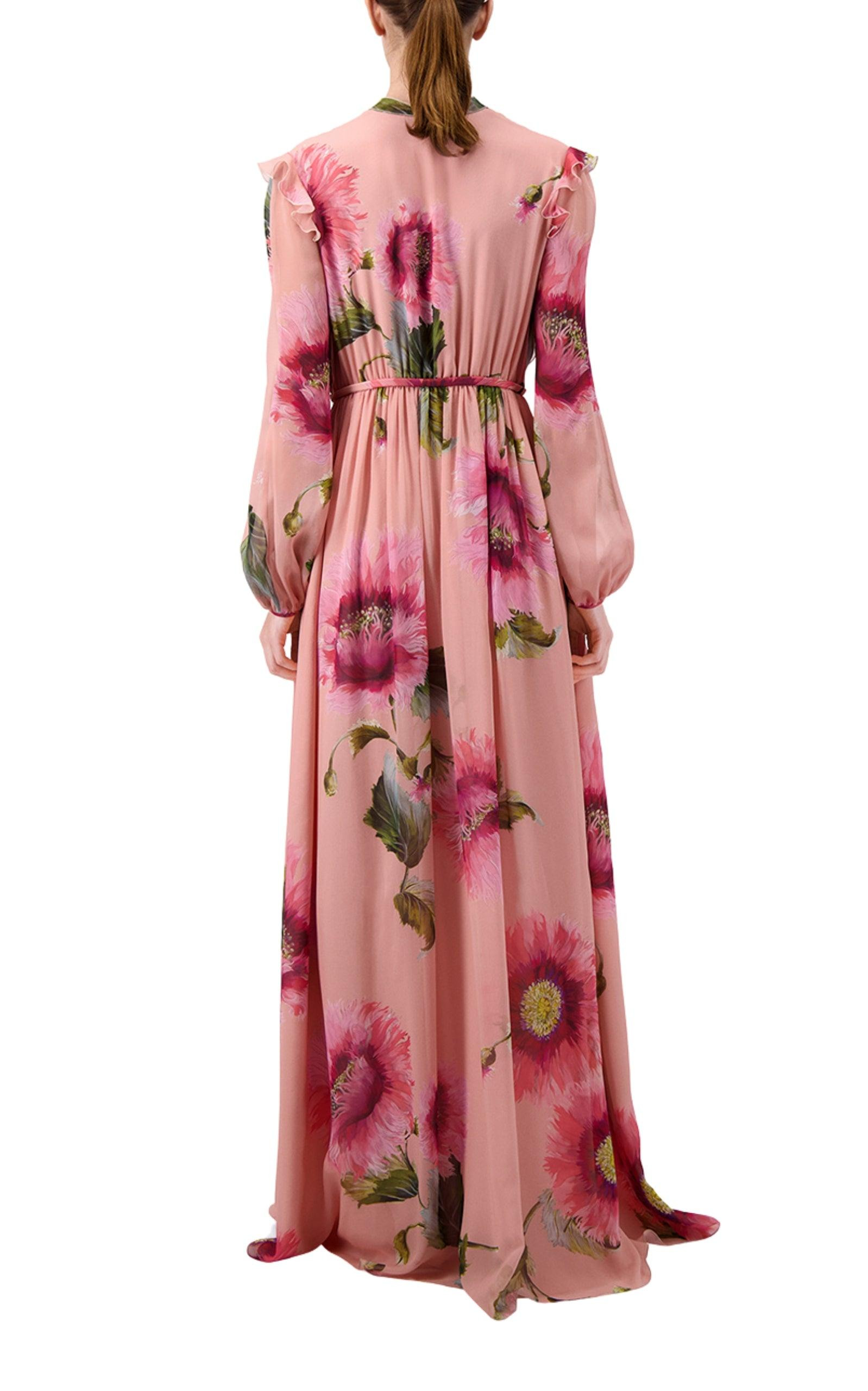 Botanic Blow Up-print Silk Georgette Gown - 4