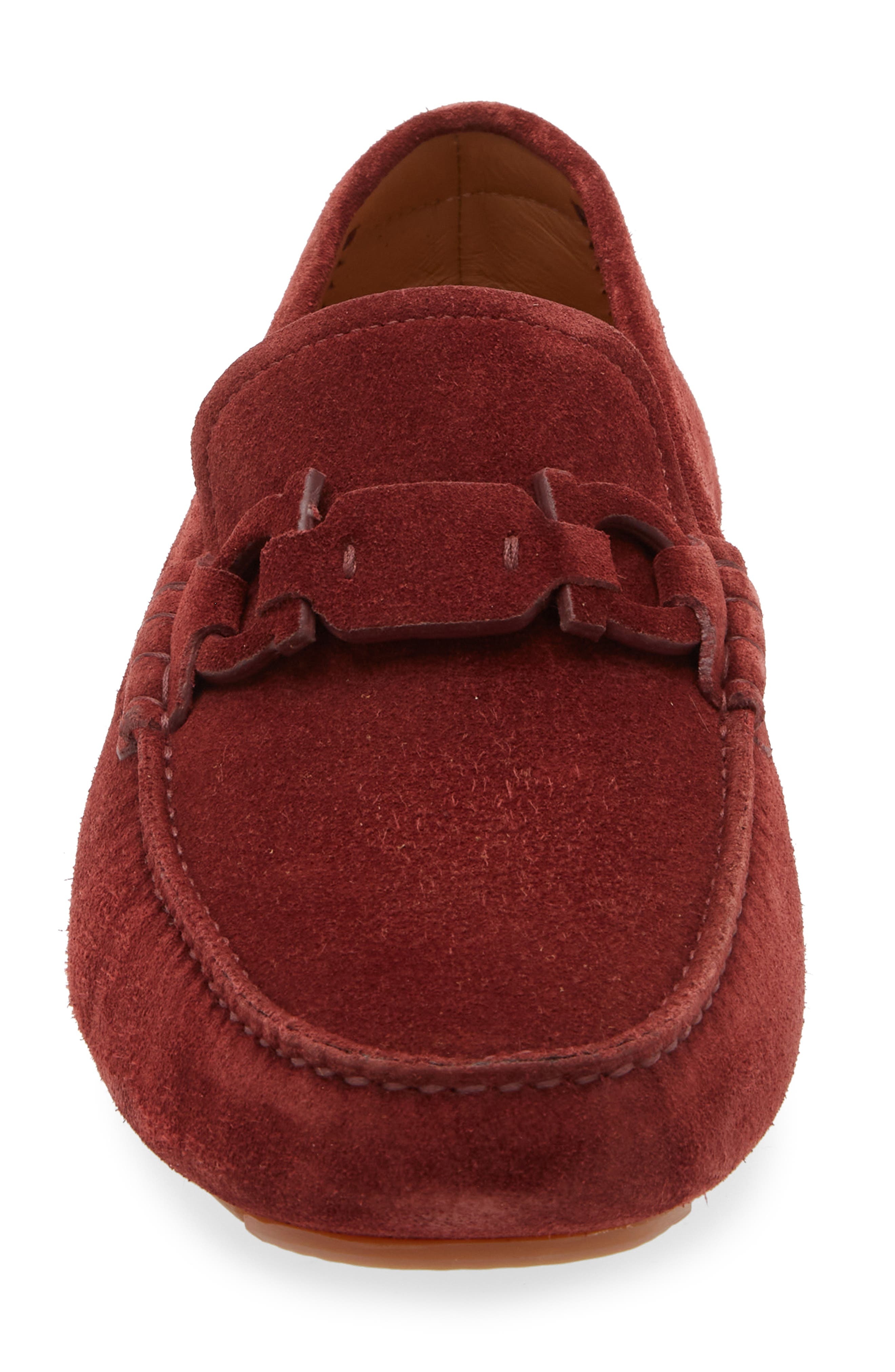 FERRAGAMO Byte Suede Driving Loafer in College Red at Nordstrom - 4