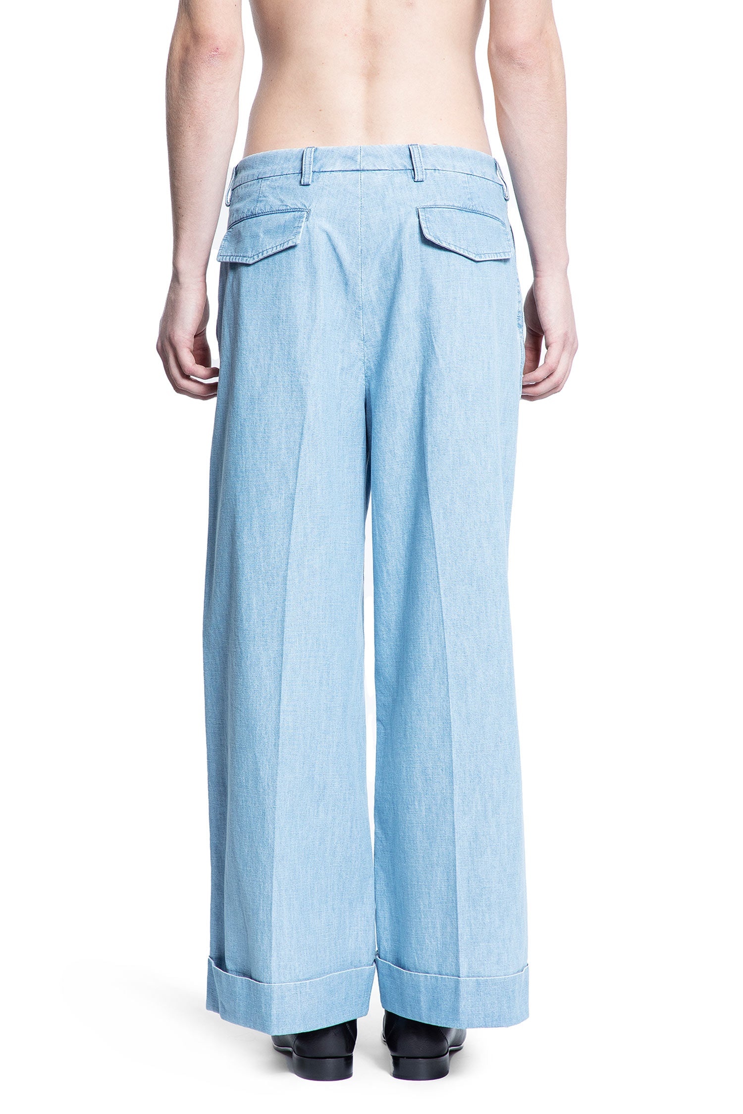 Cuffed-Denim-Trousers - 3