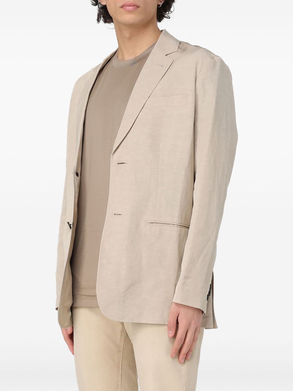 slub-textured blazer - 2
